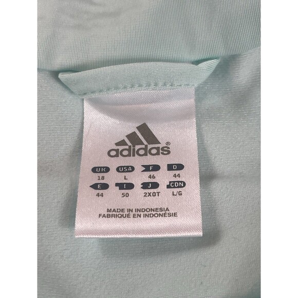 Adidas Women’s Track Suit Set L Mint Green 3-Stripe Jacket Pants Y2K Retro 2000s - Picture 9 of 16